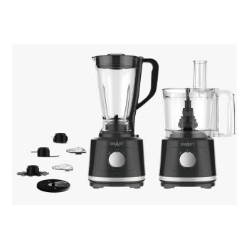 Processador de Alimentos 2 Em 1 SMART 2.4L e Com Jarra 1.5L 800W, Preto