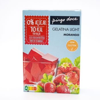 Gelatina Light de Morango Pingo Doce, 31 g