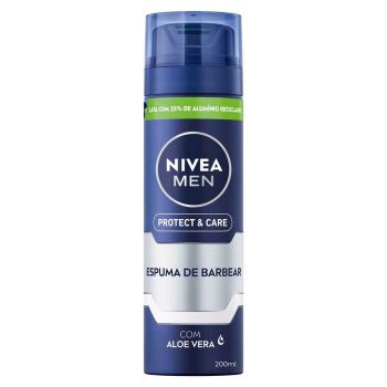 Espuma De Barbear Protect & Care Com Aloe Vera Nivea, 200ml