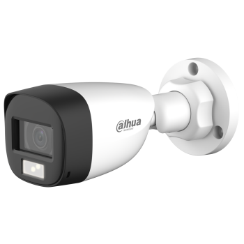 Câmera Analógica Dahua 2MP Colorido Microfone Embutido Exterior HDCVI, branco