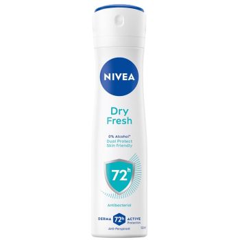 Desodorizante Aerossol Nivea Dry Fresh Dual Protect 72h, 150ml