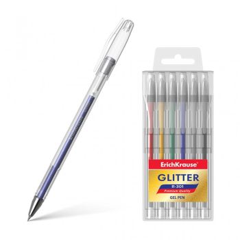 Estojo de Canetas Glitter Erichkrause, 6 un
