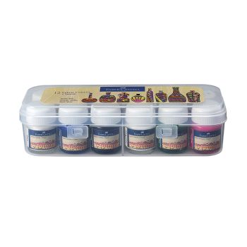 Tinta Acrílica Faber Castell, 12 Cores