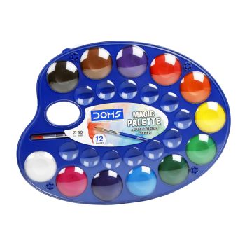 Paleta Mágica DOMS Aqua Colour Cakes 40 mm, 12 Cores