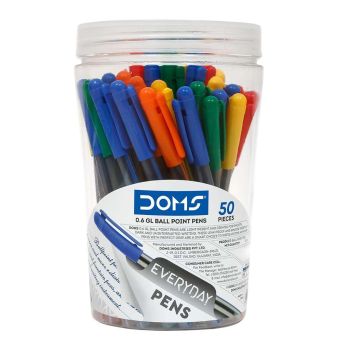 Canetas Esferográficas DOMS Everyday 50 un, Cores Sortidas