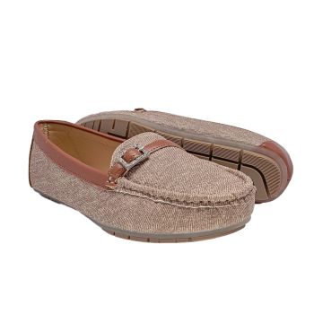 Sapatos Mocassin Feminino AIIZ 626-F10, Castanho