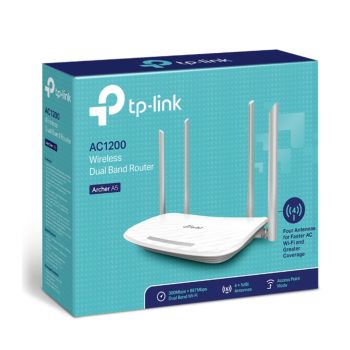 Roteador TP‑Link Archer A5 Wi‑Fi Dual Band AC1200, Branco