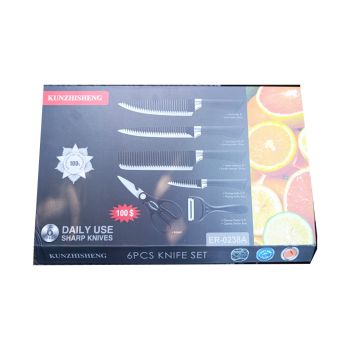 Kit de Facas Kunzhisheng Elite Preto, 6 Peças