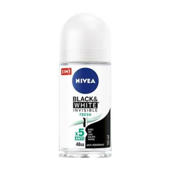Desodorizante Roll-On Nivea Black & White Invisible Fresh Mist 5 em 1, 50ml