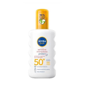 Protetor Solar Spray Sensitive Immediate Protect FPS50+ Nivea, 200ml