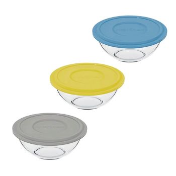 Saladeira Lisa com Tampa Plástica Marinex, 1.5 L