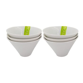 Jogo de 6 Tigelas Cone Riscas 11cm Krix Porcelana Micasa