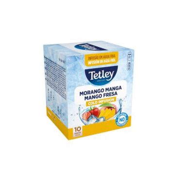 Chá Gelado Tetley Morango e Manga, 10 Saquetas