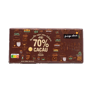 Chocolate Negro para Culinária Pingo Doce 70% Cacau, 200 g