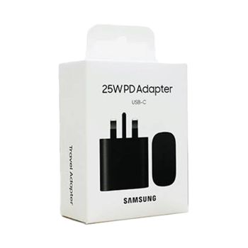 Adaptador 25WPD USB-C, Rápido Carregamento, Preto.