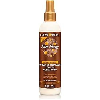 Condicionador Leave-In Creme of Nature Pure Honey Break Up Breakage para Cabelo Seco e Danificado, 236.5ml