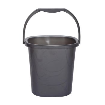 Balde de Plástico com Asa Cinzento, 7.3 L