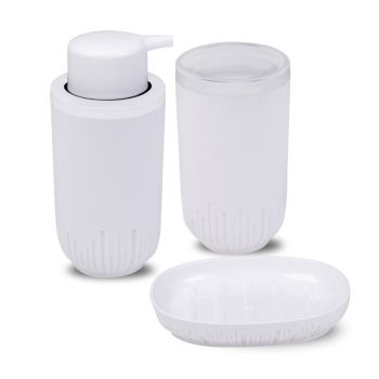 Conjunto de Casa de Banho Branco, 3 Pcs