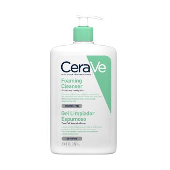 Gel de Limpeza Espumante CeraVe para Pele Normal a Oleosa Sem Fragrância, 473ml