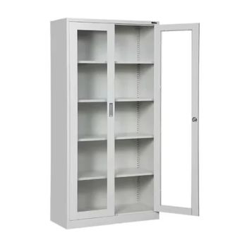 Armário de Arquivo para Escritório TGD-5 com 2 Portas de Vidro com 5 Prateleiras