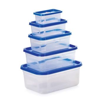 Conjunto de Tigelas Plásticas Rectangular Aristo, 5 Pcs