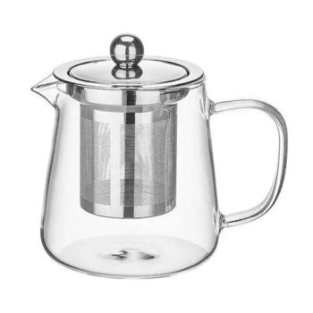 Chaleira Bule de Vidro com Infusor Deli Glassware, 550 ml
