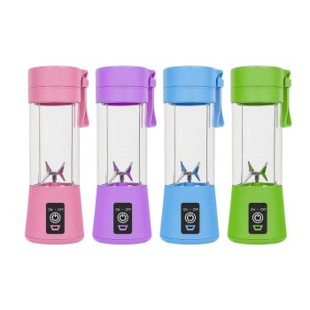 Liquidificador Portátil Recarregável 380 ml, Cores Sortidas