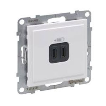 Tomada Interior USB Type‑C Legrand, Branco