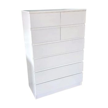 Comoda De 8 Gavetas Rectangular 1200MM X 800MM X 400MM, Branco