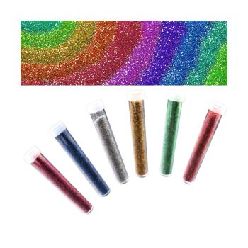 Tubo de Cola Glitter Brilhante, Cores Sortidas
