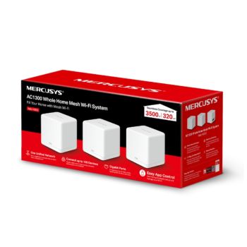 Sistema Wi‑Fi Mesh Mercusys Halo AC1300 3Un  Branco