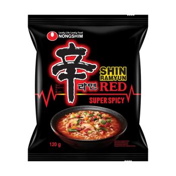 Massa Instantânea Nongshim Shin Ramyun Red Super Spicy, 5 x 120 g