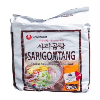 Massa Instantânea Nongshim Sarigomtang Slow Cooked Beef, 5 x 110 g