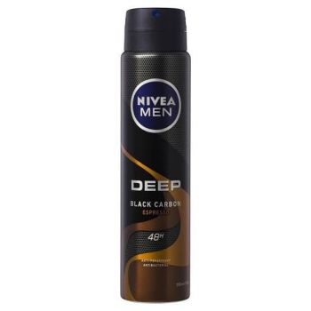 Desodorizante Aerossol Nivea Deep Black Carbon Espresso 48h, 150ml