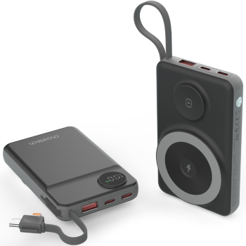 Power Bank Choetech 10000mAh 2 em 1 Apple watch LED, Preto