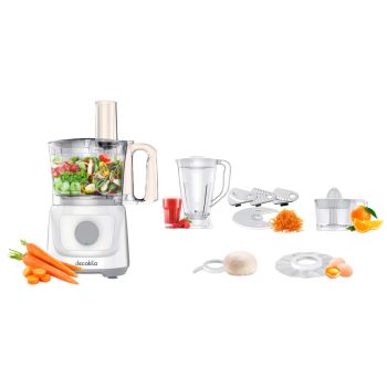 Processador De Alimentos 6 Em 1 Decakila 800W, Branco