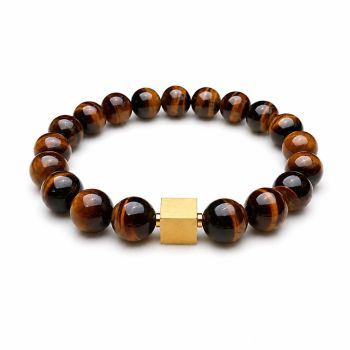 Pulseira de Olho de Tigre Vermelho 17cm