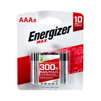 Pilhas Alcalinas AAA Energizer E92BP, 8 Unidades