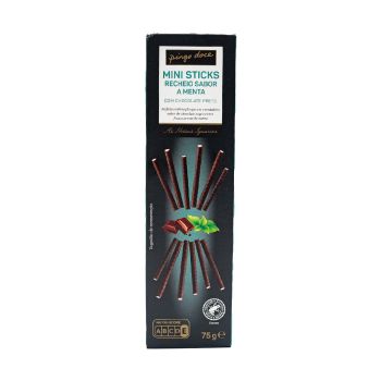 Mini Sticks Recheio de Menta Pingo Doce Chocolate Preto, 75 g