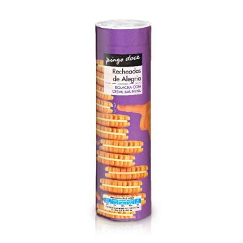 Bolacha Recheada Baunilha Pingo Doce, 500 g