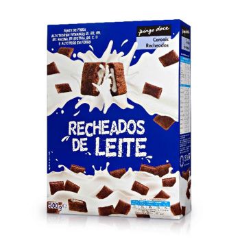Cereais Recheados com Leite Pingo Doce, 500 g