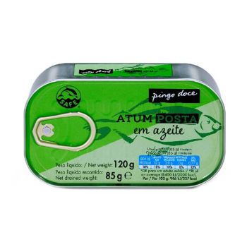 Atum em Posta Pingo Doce Azeite, 120 g