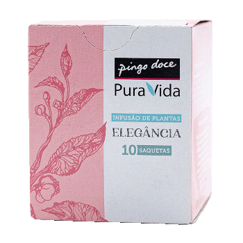 Chá Infusão de Plantas Pura Vida Elegância Pingo Doce, 10 Saquetas