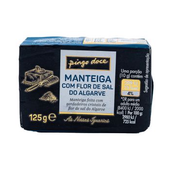 Manteiga Pingo Doce Com Flor de Sal do Algarve, 125g
