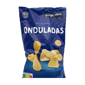 Batatas Fritas Onduladas Pingo Doce com Sal, 200 g