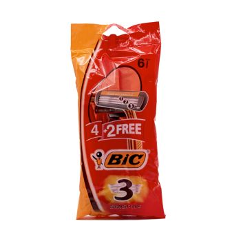 Lâmina de Barbear BIC Sensitive 3, Pack 6Un