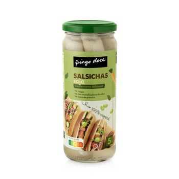 Salsichas de Soja Pingo Doce Vegan, 5Un