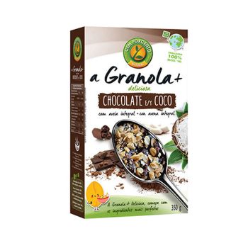 Granola Cem Porcento Natural Chocolate e Coco, 350g