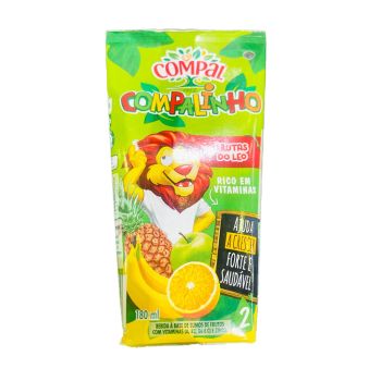 Sumos de Fruta Compal Compalinho Frutas do Leão, 180ml