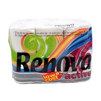 Papel Higiénico Renova Active Branco, 12 Rolos